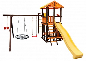 Игровой комплекс для дачи Bari-8 + качели Паутина Perfetto sport (Perfetto Sport, СГ000005023)